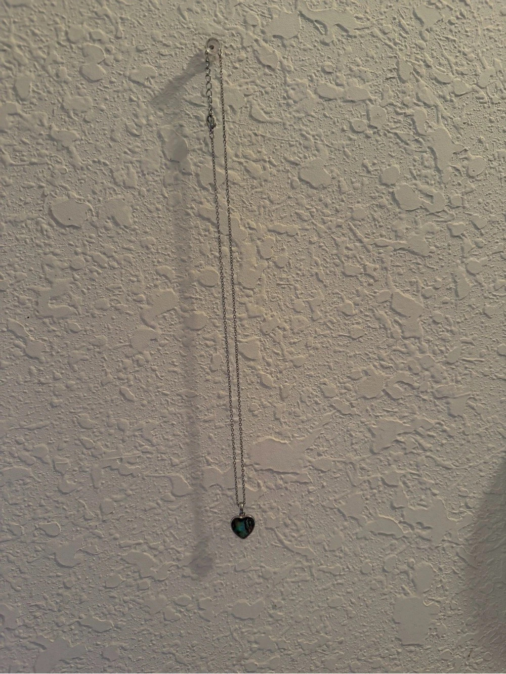 Heart Pendant Necklace in Black & Green Like New